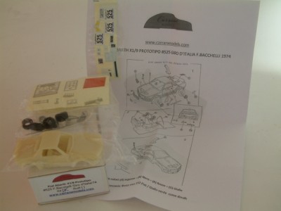 Kit Fiat Abarth X1/9 Prototipo #525 Giro Automobilistico d'Italia 1974 F. Bacchelli - Resin Kit 1:43